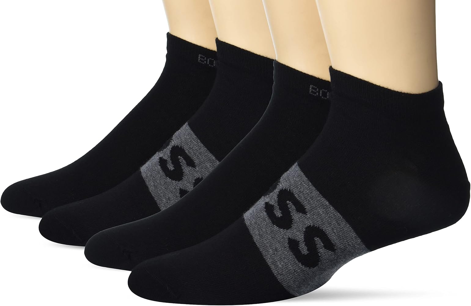 BOSS Men's 2 Pack Big Logo Ankle Socks