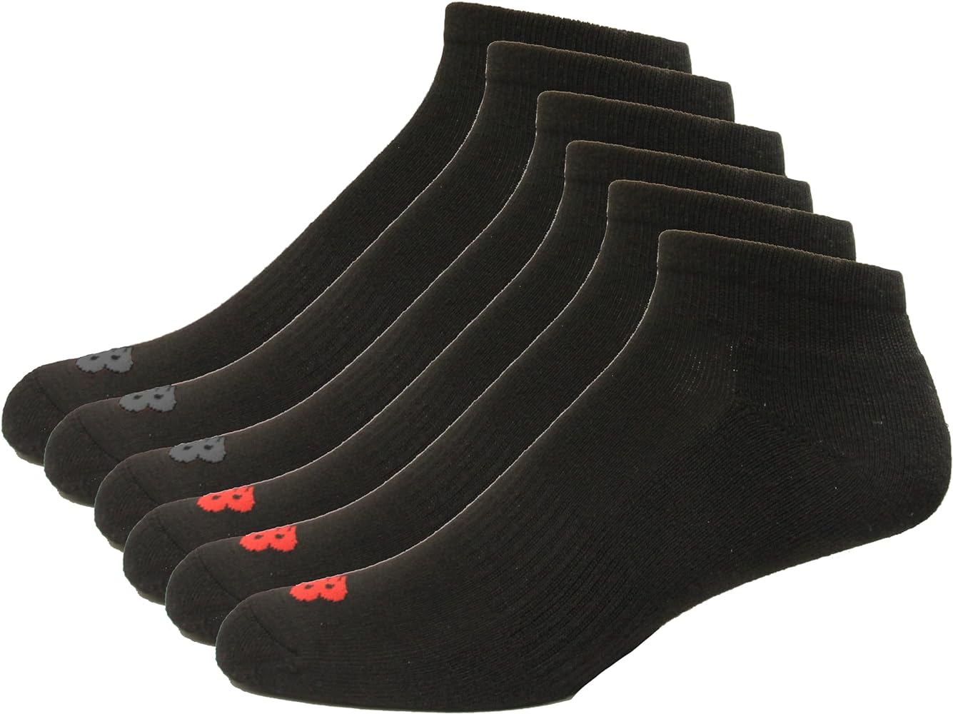 New Balance Men's Active Cushion Quarter Crew Socks 6 Pair, Black, Men's 6-12.5 Shoe