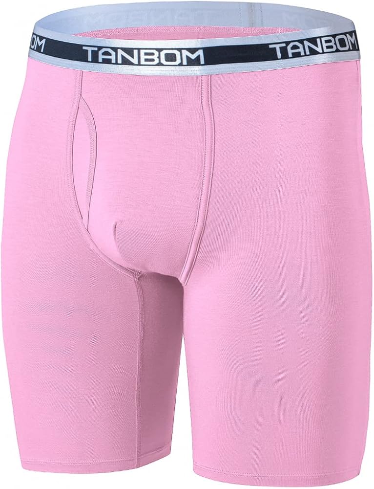 ZONBAILON Men's Bamboo Viscose Viscose Long Leg Boxer Briefs Underwear M L XL 2XL 3XL