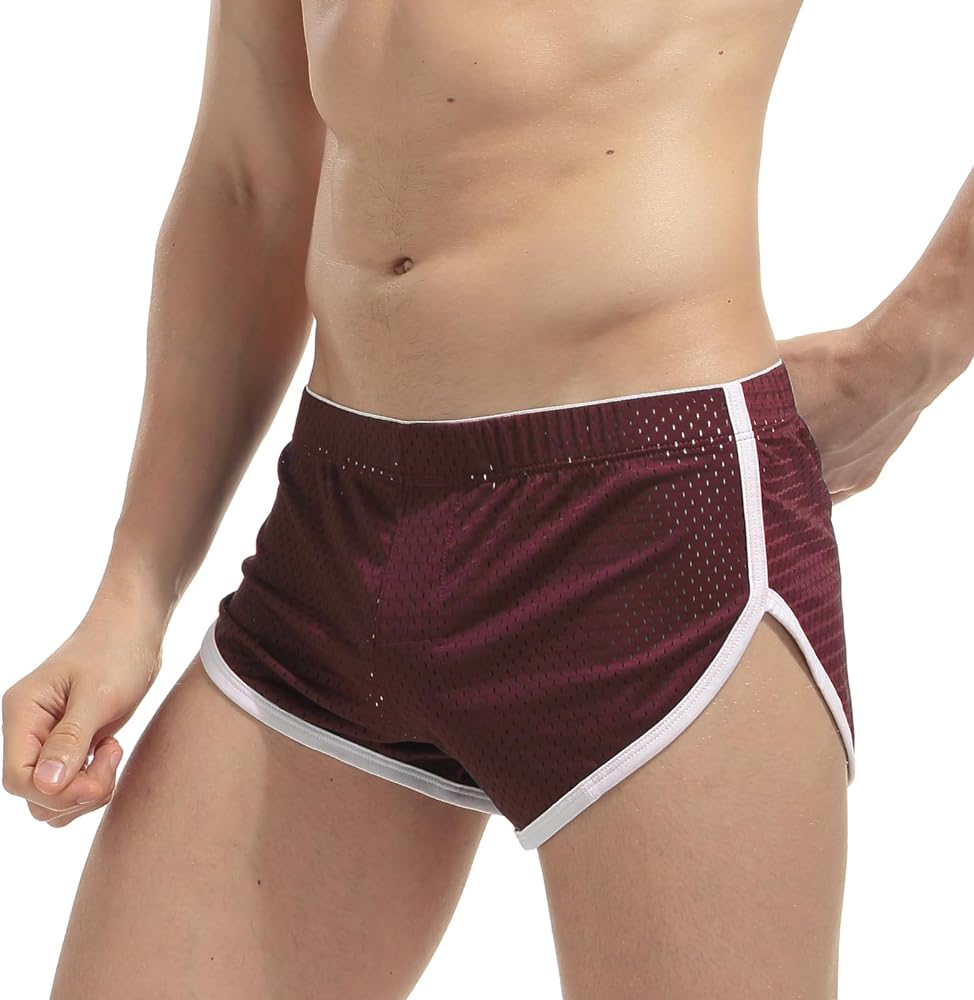 AIMPACT Mens Mesh Booty Shorts 3 Inch Sexy Smooth Lounge Active Shorts Ranger Panties