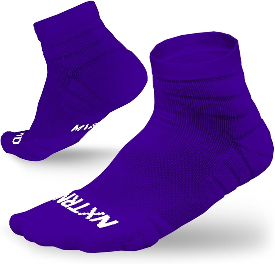 3 Pairs Nxtrnd Quarter Socks for Men & Boys, Padded Athletic Socks for Football