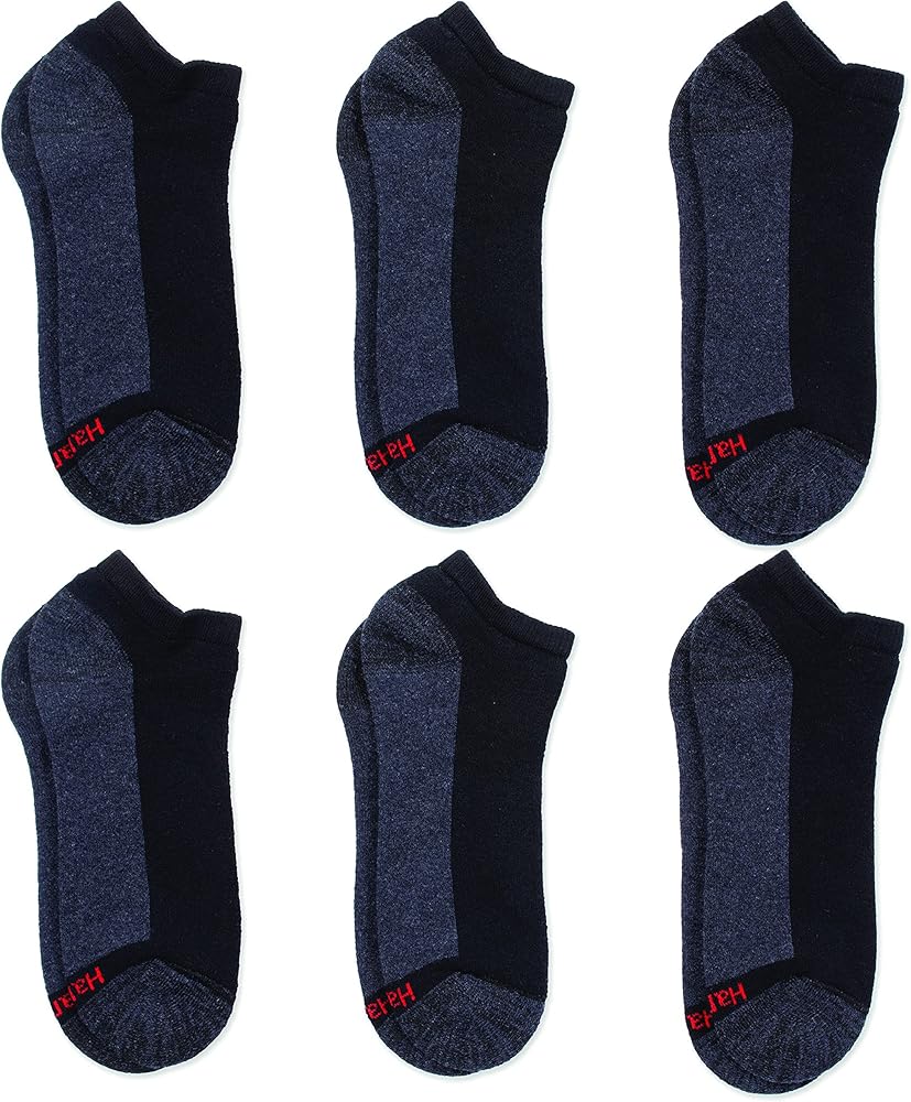 Hanes Men's Max Cushion Low Cut Socks, 6 and 8 Packs