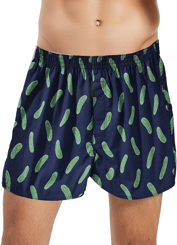 Mens Boxers Premium 100% Cotton Soft Loose Pajama Plaid Sleep Shorts Male Short Leg Funny Boxers Small Medium Large