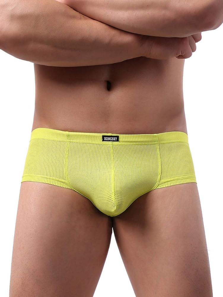 IKINGSKY Men's Cheeky Thong Underwear Mini Cheek Boxer Briefs Sexy Brazilian Back Mens Underpanties
