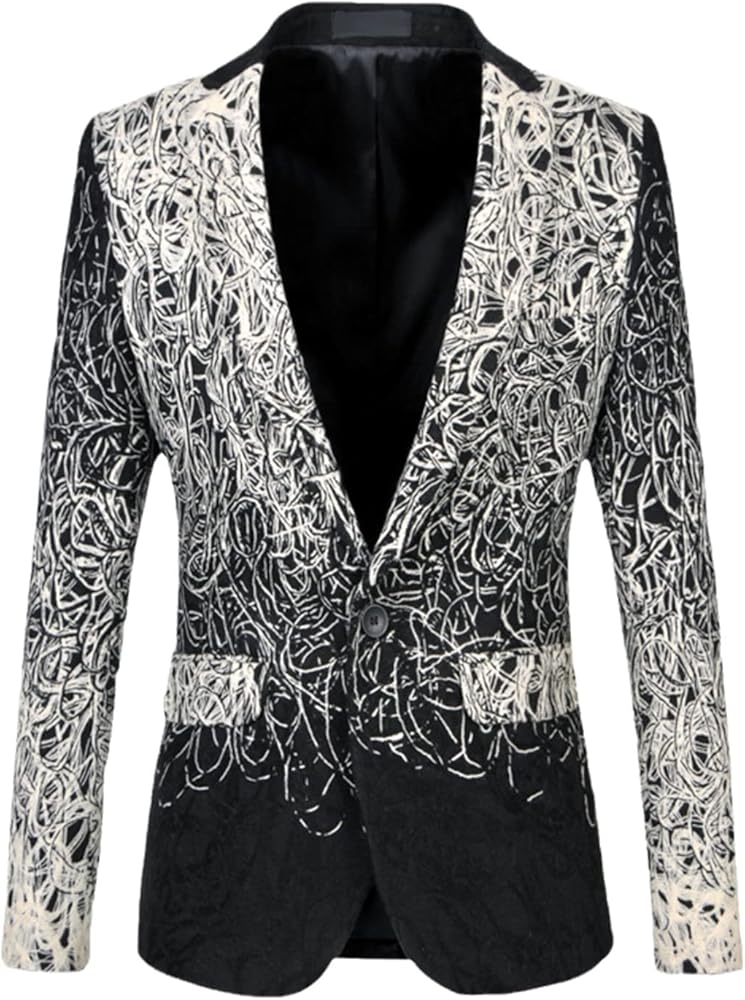 Men Blazer Casual Fashion Suit Jacket Classic Wedding Party Dress Blazer Plus Size