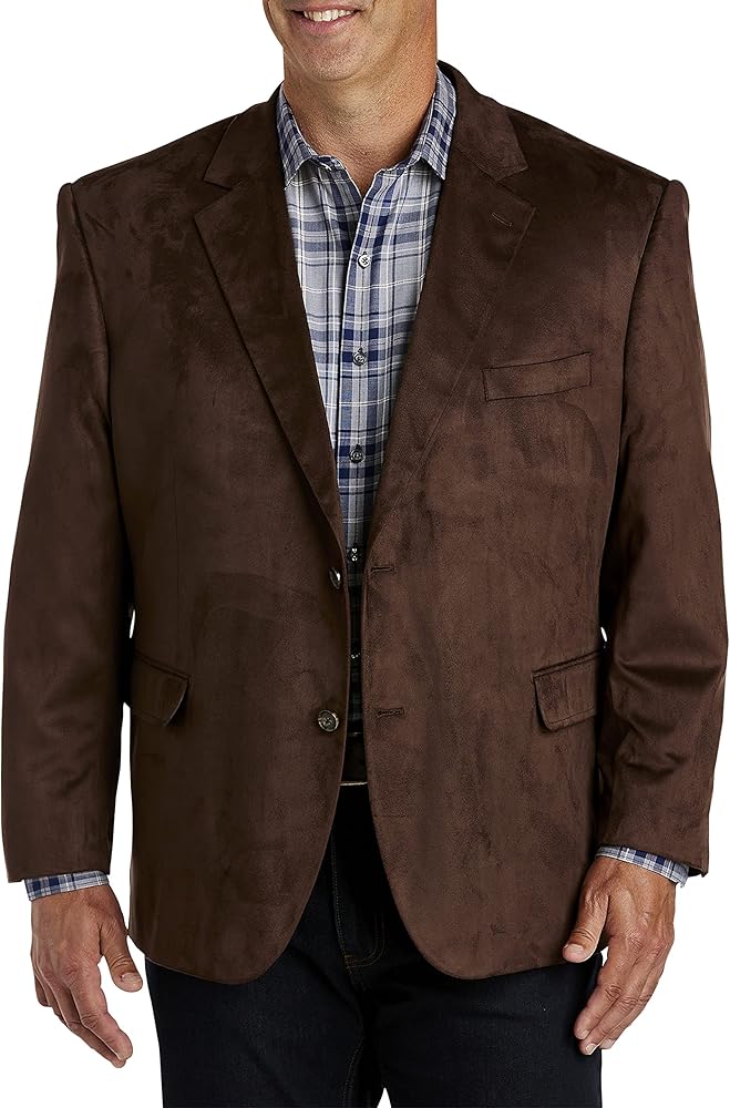 Oak Hill by DXL Men's Big and Tall Faux-Suede Sport Coat