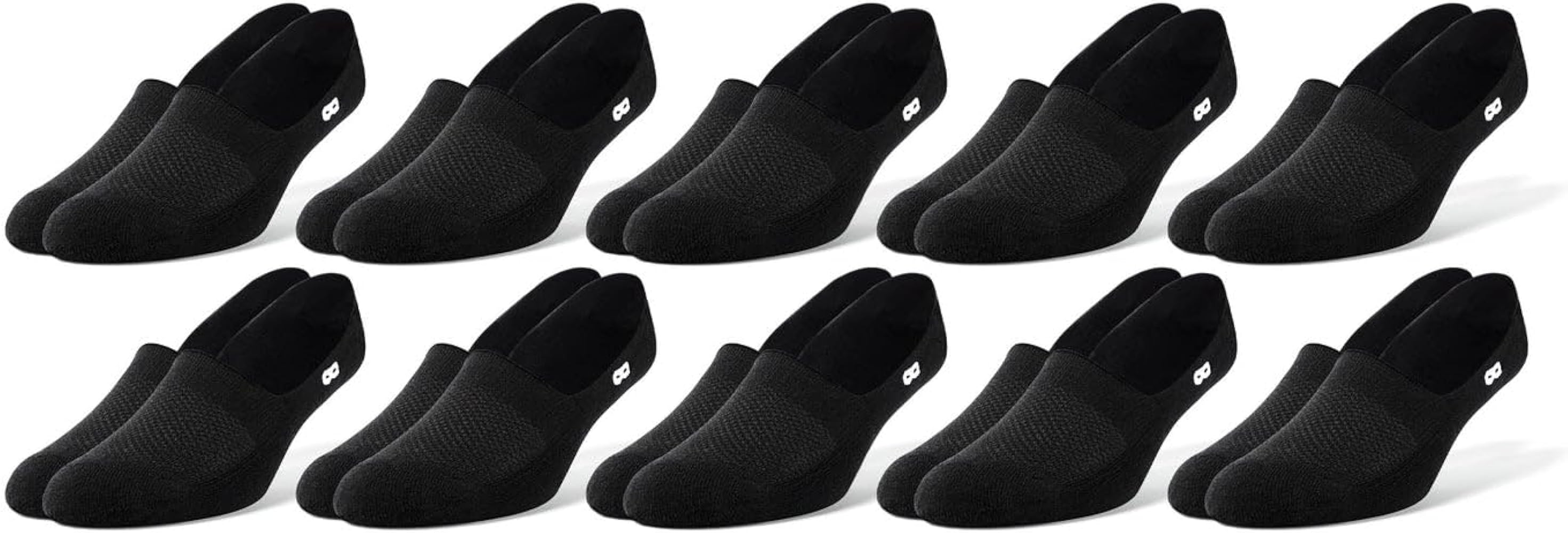 Pair of Thieves BOWO 10 Pack No Show Socks - Cushion Men's Multipack Socks