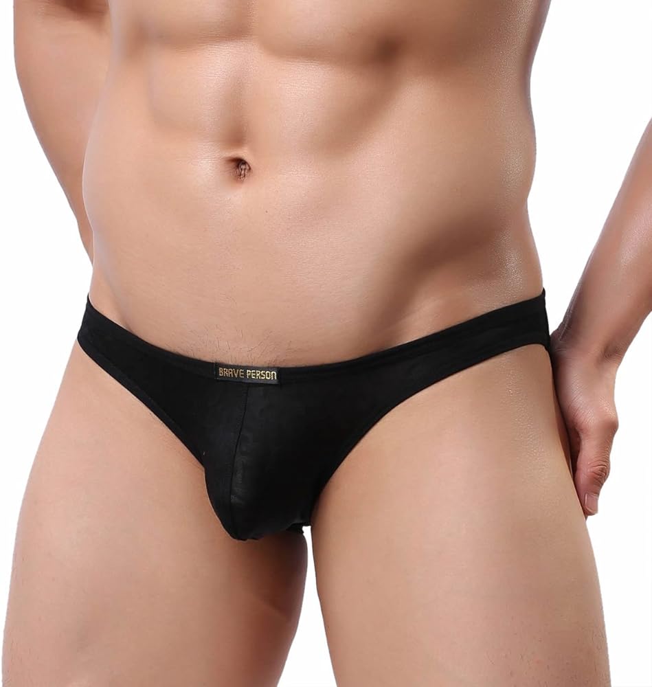 Sexy Breathable Gauze Fabric Printing Briefs Men's Bikini Underwear B1124