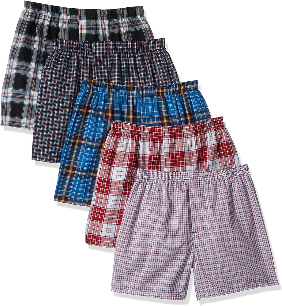 Hanes Men's TAGLESS Tartan Boxers