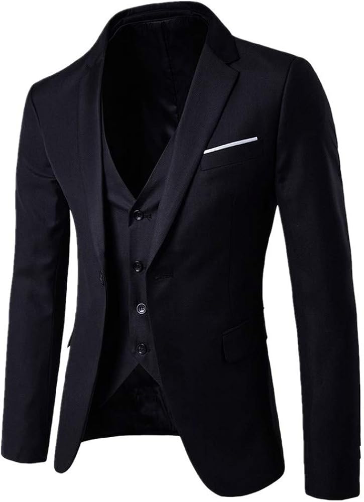 Men's Waterproof Jacket Casual Suit Blazer Jackets One Button Regular Fit Linen Sport Coat Jackets, M L XL XXL XXXL