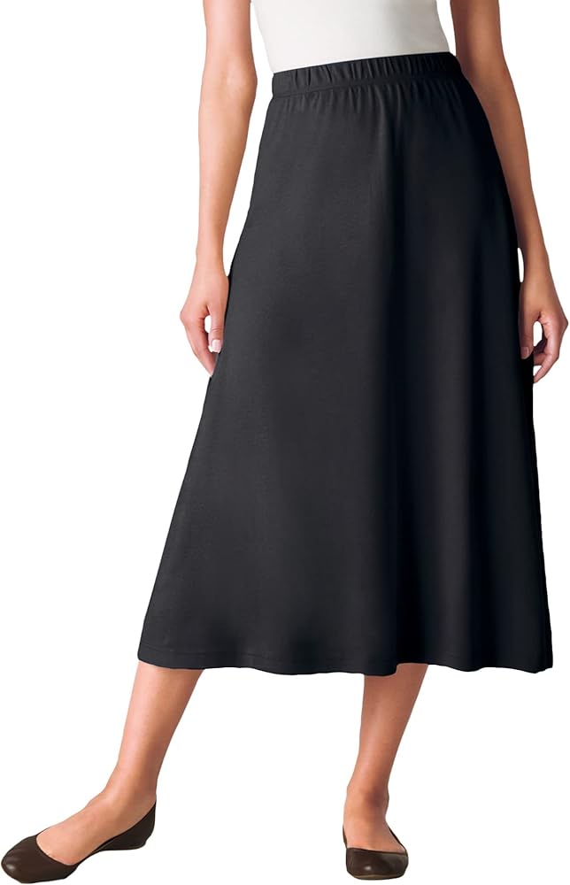 Woman Within Women's Plus Size 7-Day Knit A-Line Skirt