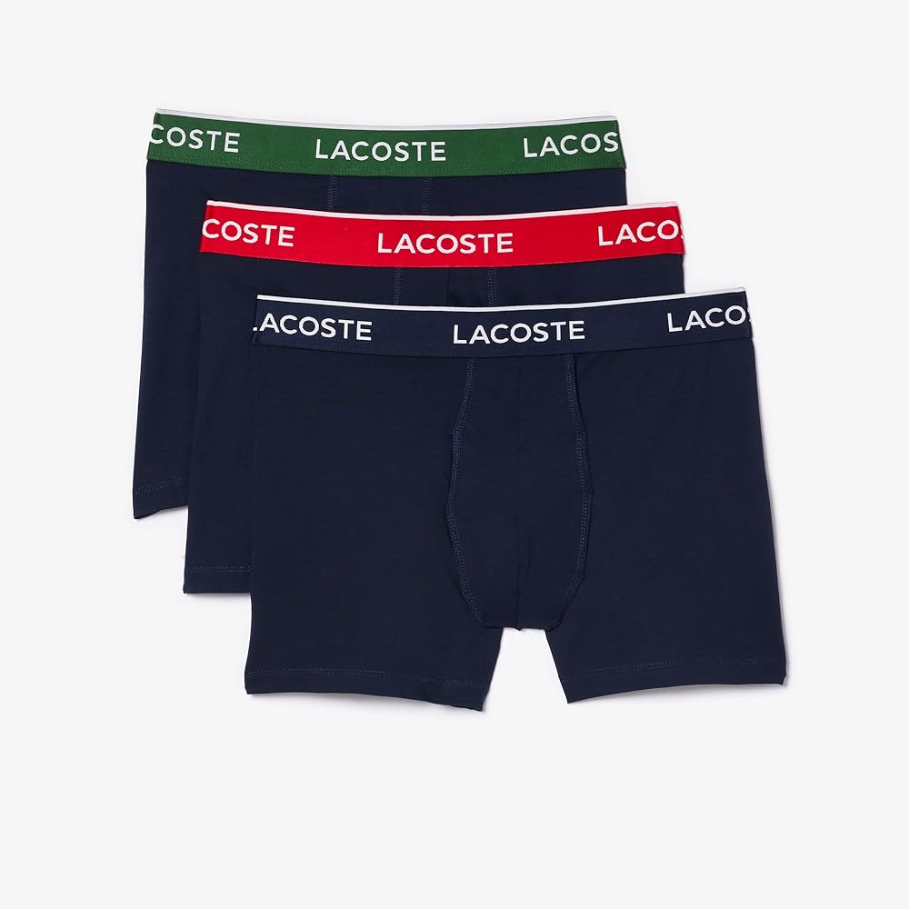 Lacoste Mens Casual Classic Cotton Stretch Boxer Briefs 3 Pack