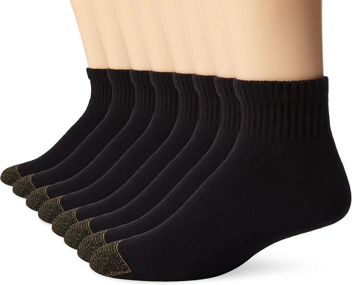 Gold Toe Men's Cotton Quarter 6 Plus 2 Bonus Pack