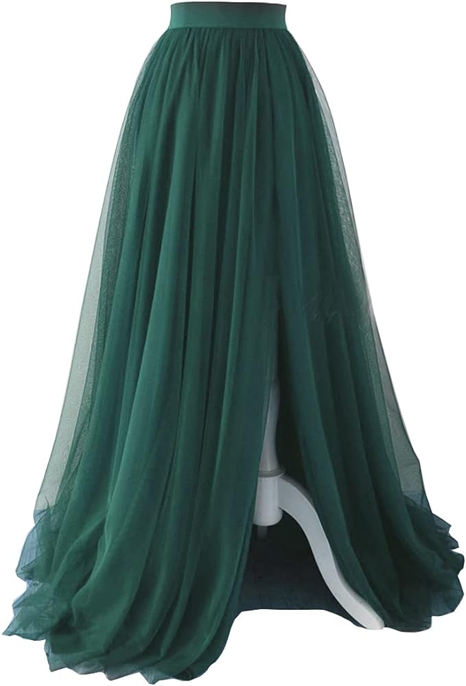 EllieHouse Adult Split Long Floor Prom Party Evening Tulle Skirt P61