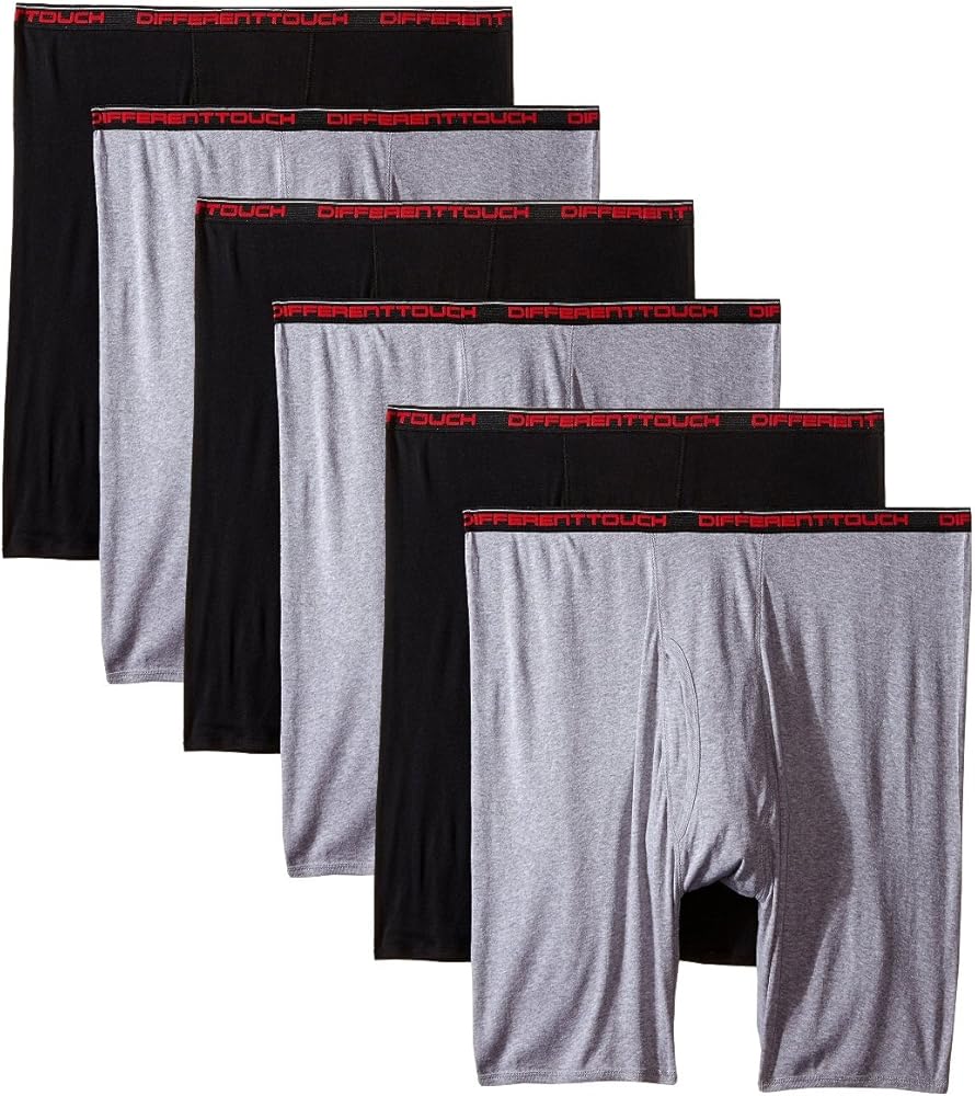 Different Touch 6 Men's Big & Tall USA Classic Design Boxer Briefs Underwear