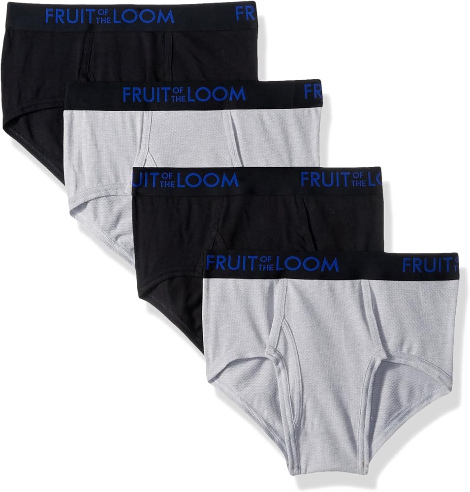 Fruit of the Loom Men's 4pk Breathable Cotton Micro-mesh Briefs