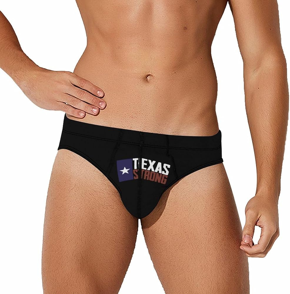 Texas Strong Breathable Mens Underwear Soft Briefs Lightweight Low Rise Panties