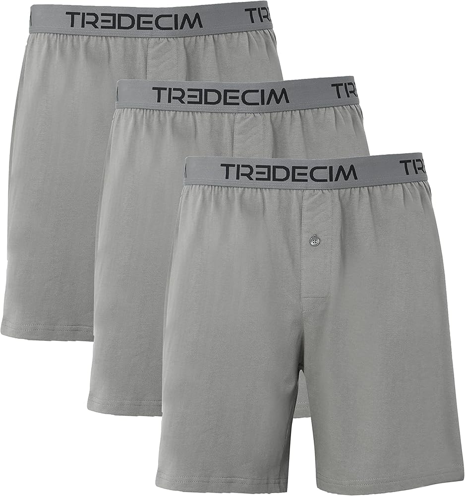 Men’s Organic Cotton Classics Knit Boxers Shorts Comfort Relaxed Underwear 3 Pack