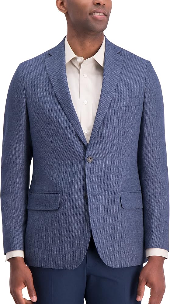 Haggar Men's Birdseye Fancy Slim Fit 2-Button Side Vent Sport Coat