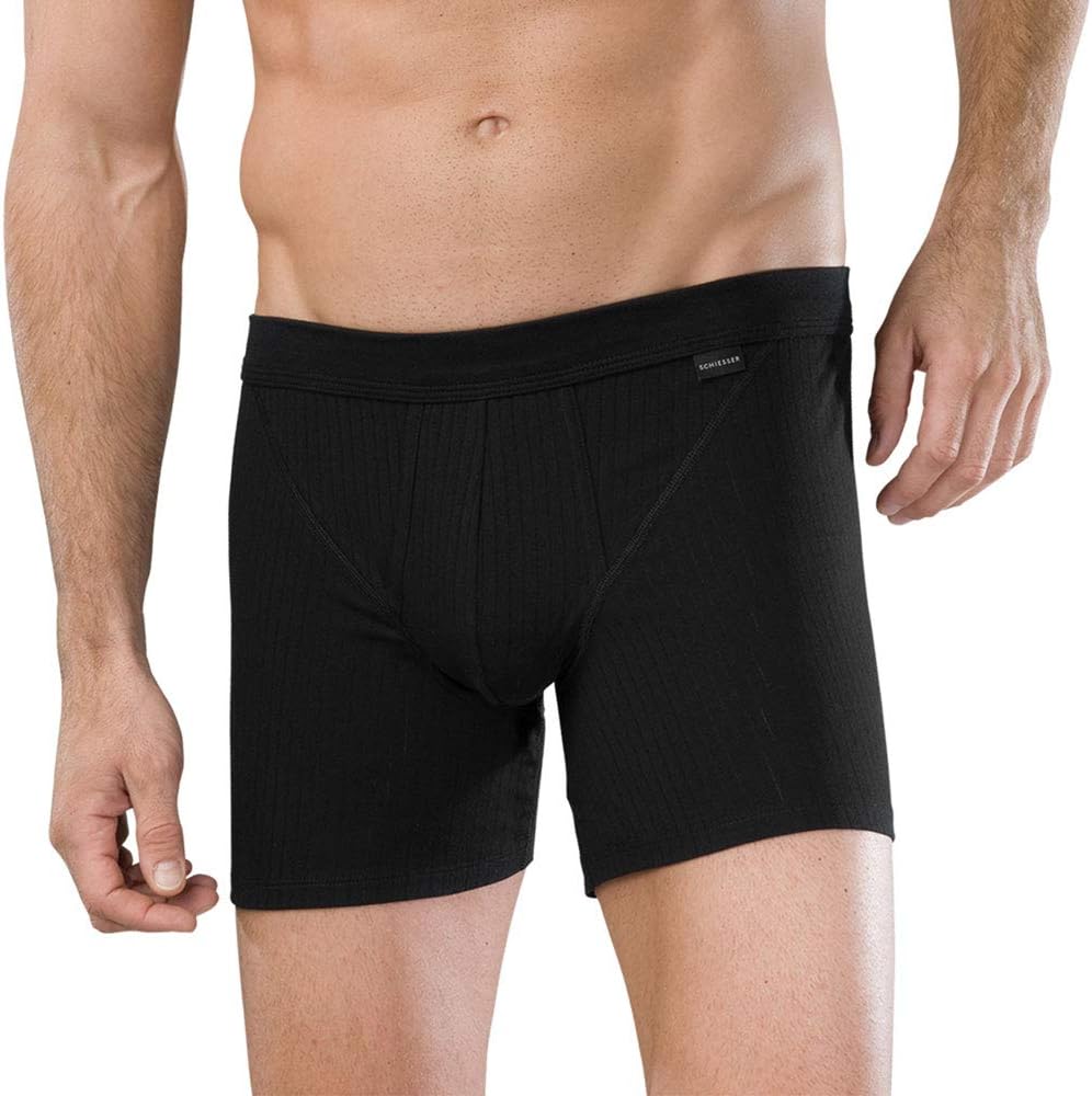 Schiesser 2er Pack Herren Shorts Authentic Men Shorts Trunk double - Black: : X-Large
