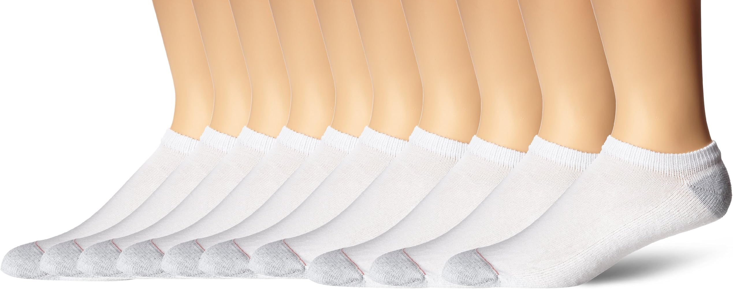 Hanes Mens Double No Show Socks 12-Pair Pack - Available In Big & Tall