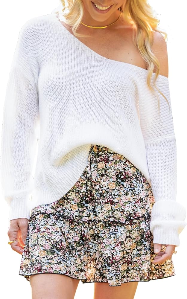 CUPSHE X Savannah Skirt Ditsy Floral Drawstring A-Line Skirts for Women Ruffles Short Skirt