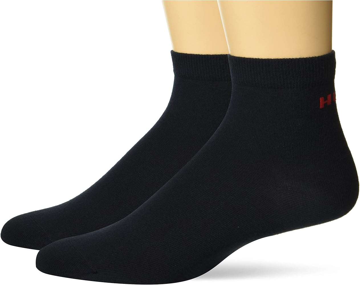 HUGO Men's 2-pack Statement Logo Cotton Short Socks