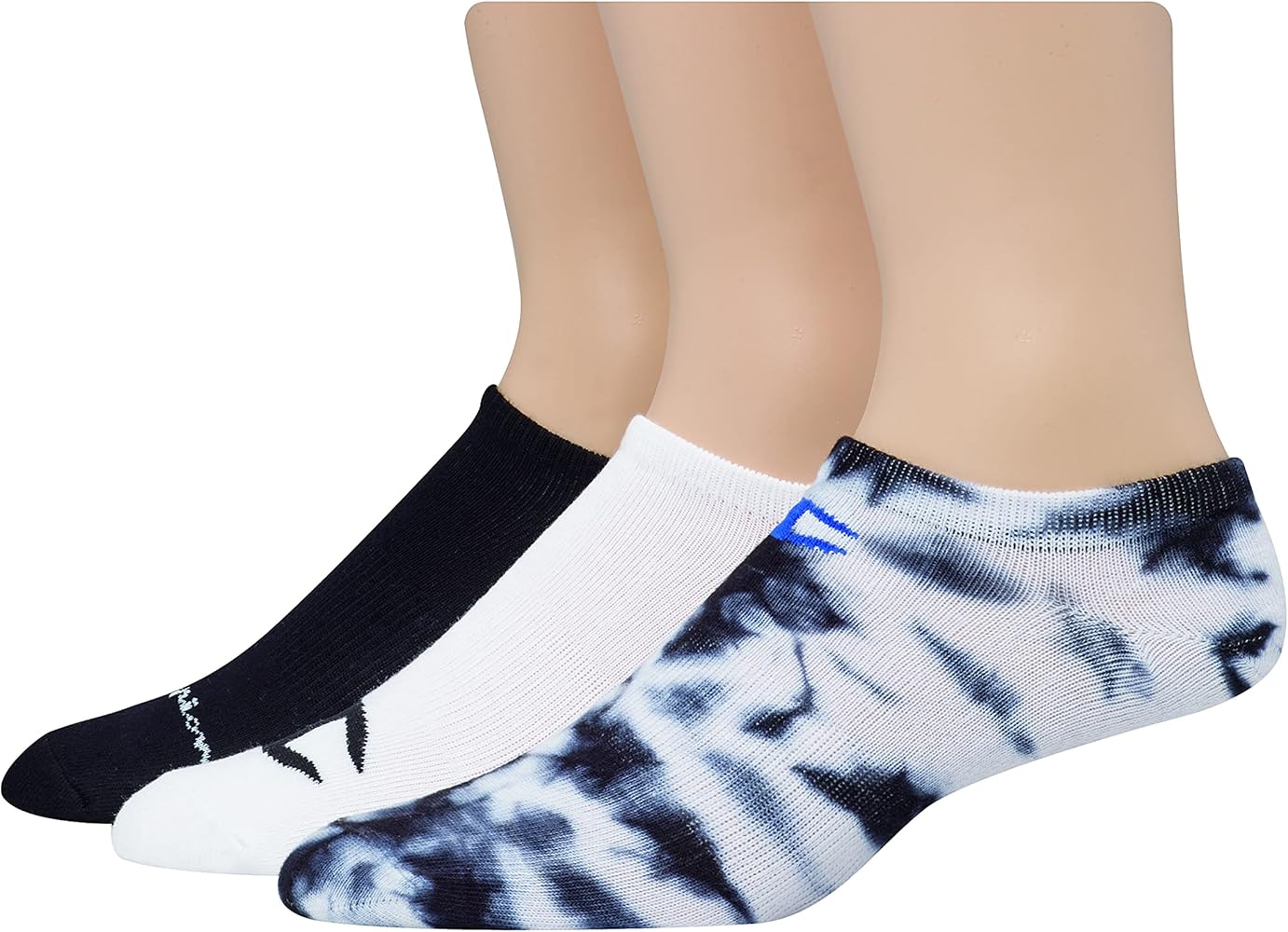 Champion Men's Multi Logo Super No Show Socks 3-Pack