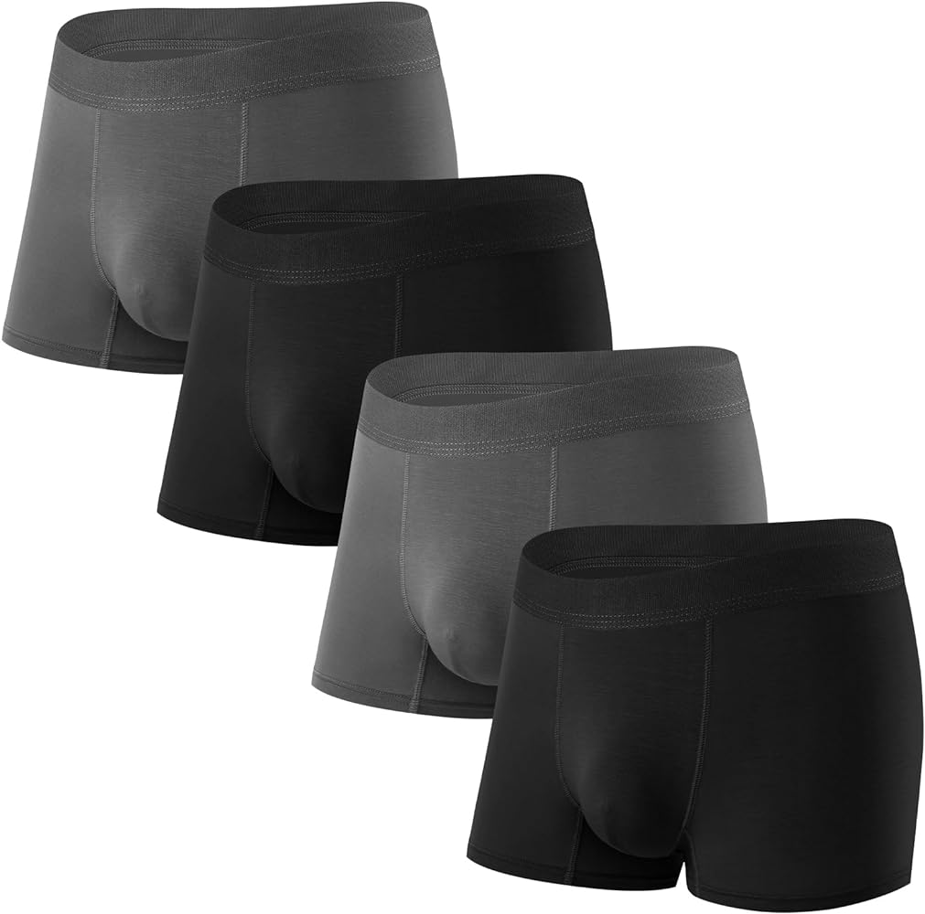 5Mayi Mens Underwear Mens Bamboo Viscose Boxer Briefs for Men Pack No Open Fly Mens Trunks Underwear