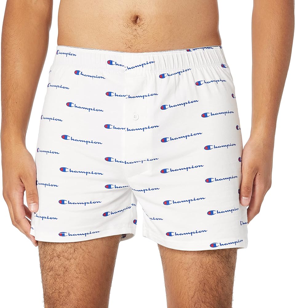 Champion Men's C Script Knit Boxer