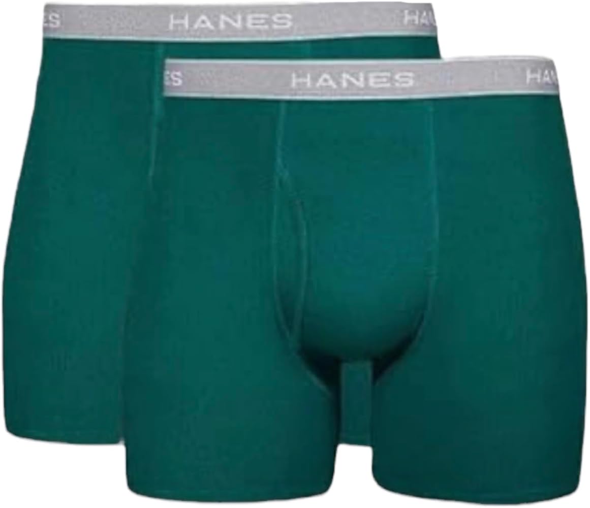 Hanes mens Assorted Boxer Briefs 2-Pack