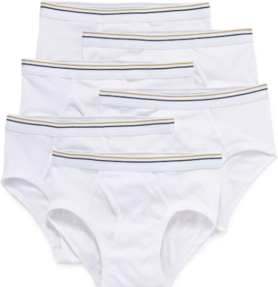 Stafford 6 Pack 100% Cotton Low-Rise Briefs White