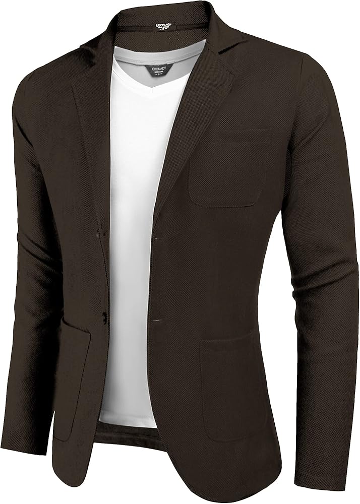 COOFANDY Men's Casual Blazers Slim Fit Sport Coats Lightweight Two Button Suit Jackets