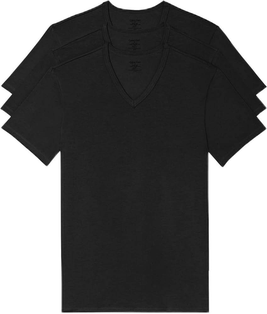 Calvin Klein Mens 100% Cotton T-Shirt Packs, Short Sleeve Crew Neck