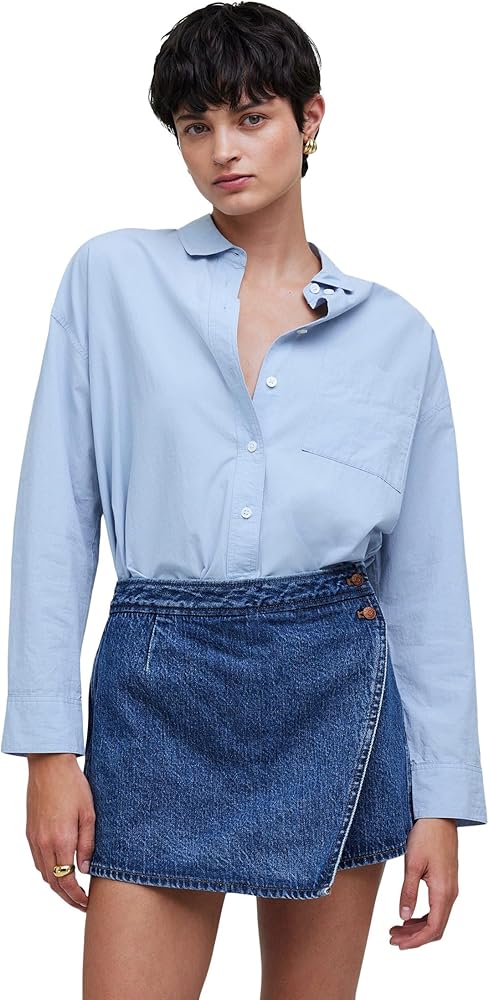 Madewell Women's Wrap Micro Mini Skirt in Haworth Wash