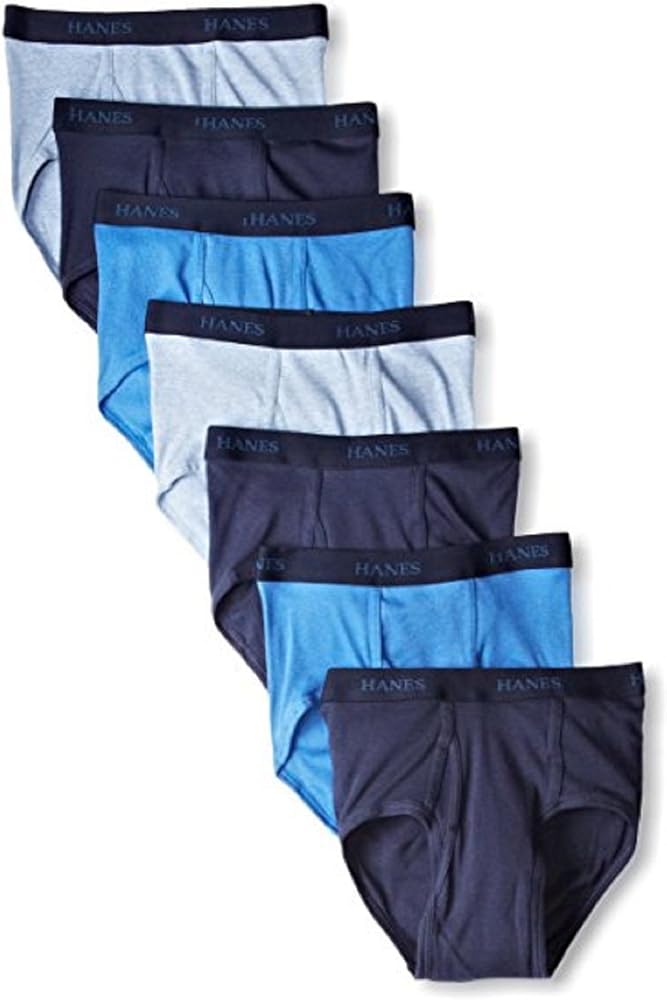 Hanes Men's 7-Pack Briefs_Blue Assorted_M