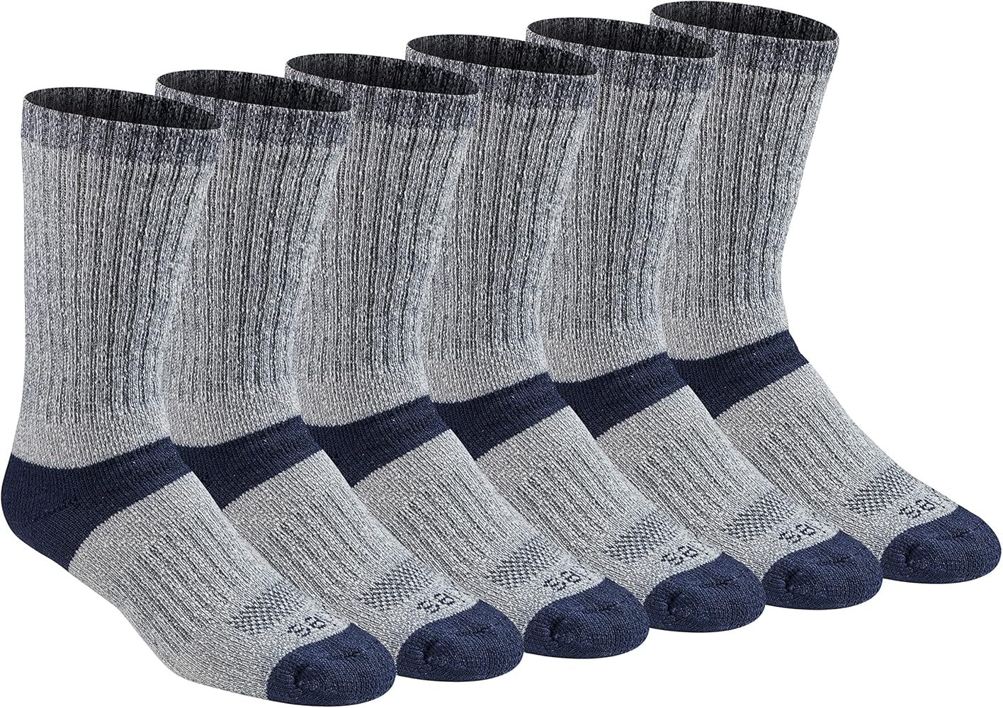 Dickies Men's Dri-tech Temperature Regulating Wool Blended Work Crew Socks Multipack