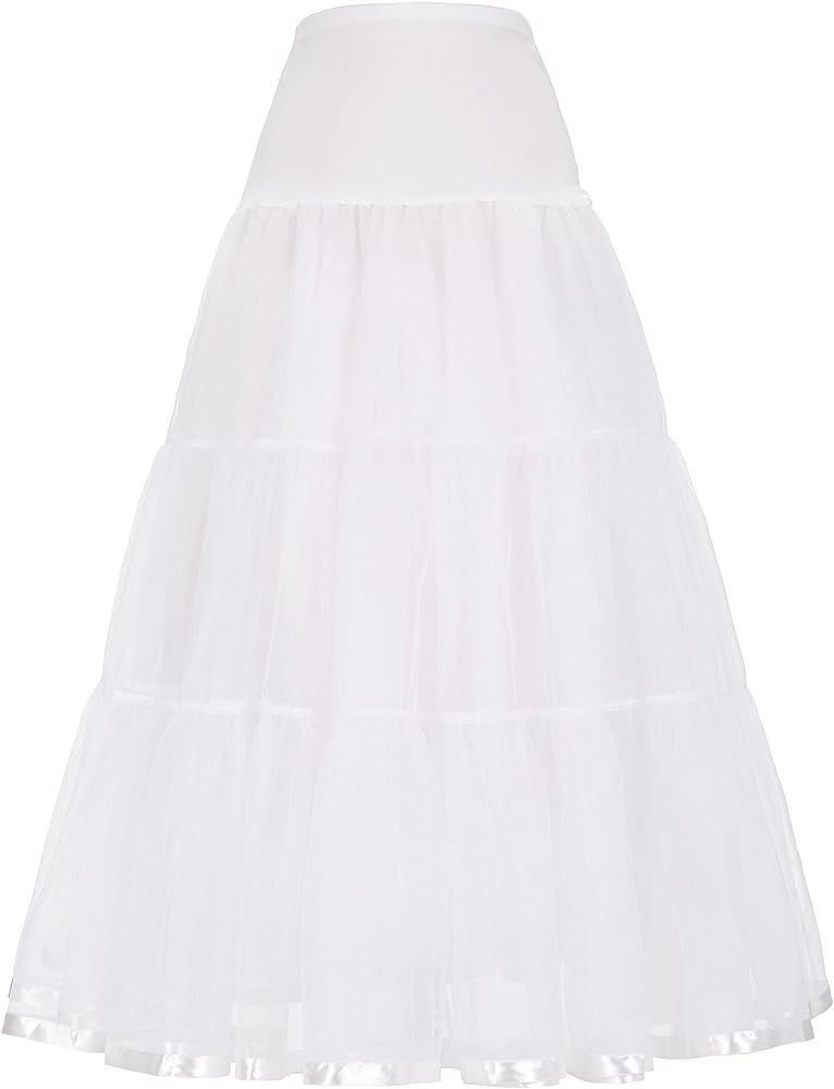 GRACE KARIN Women's Ankle Length Petticoats Wedding Slips Plus Size S-3X