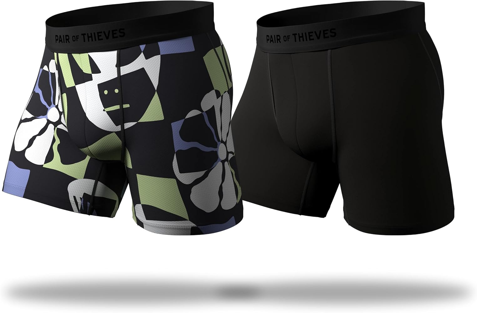 Pair of Thieves Men's Hustle Boxer Briefs - 2 Pack Performance Athletic Underwear for Men