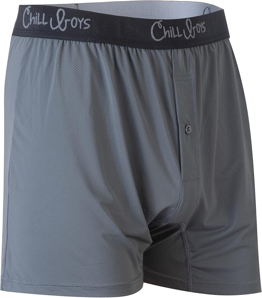 Chill Boys Performance Boxers -Cool Comfortable Men's Boxer Shorts. Soft Anti-Chafing Underwear for Men. Tagless Boxers