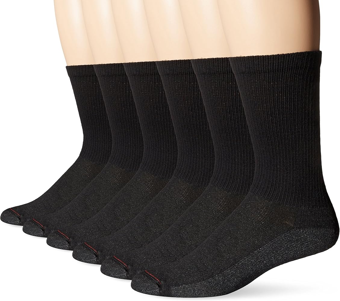 Hanes Mens Comfortblend Crew Socks (Pack Of 6)