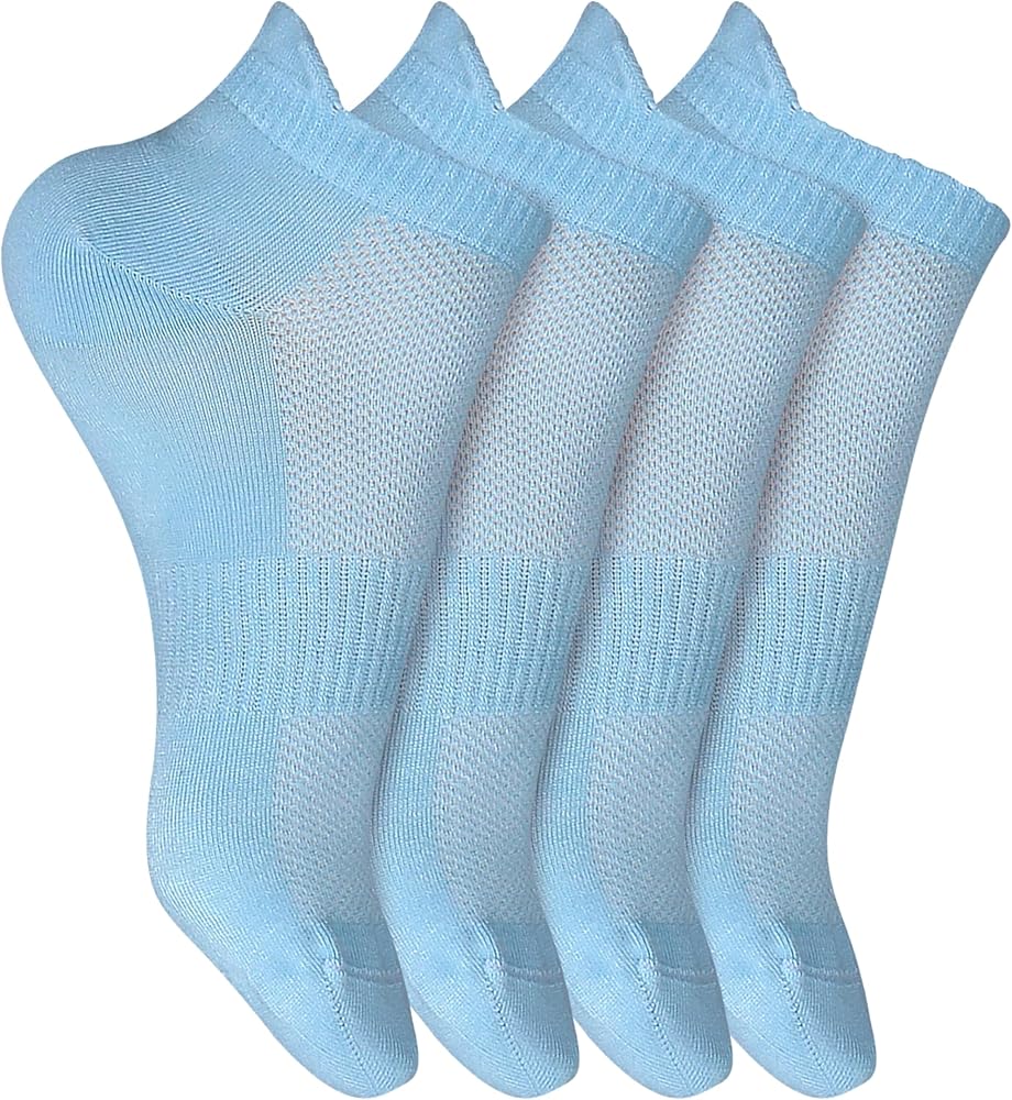Unisex Thin Rayon Ankle Socks, Breathable Low Cut Athletic Running Sports Socks for Women and Men 4-8-12 Pairs