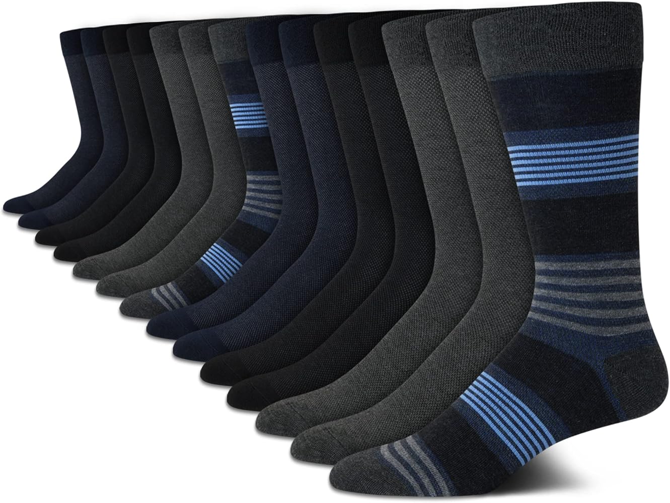 Van Heusen Men's Dress Socks - Lightweight Comfort Crew Socks (14 Pack)