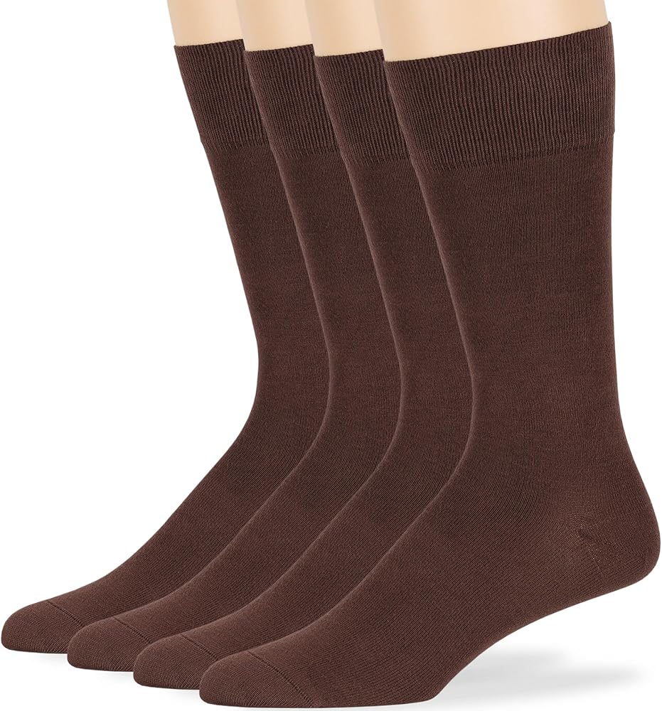 7BIGSTARS KINGDOM Men Viscose Bamboo Patterned-Solid Fashion Dress Sock-XL/L/M- Black Khaki Beige Brown Grey Navy Blue