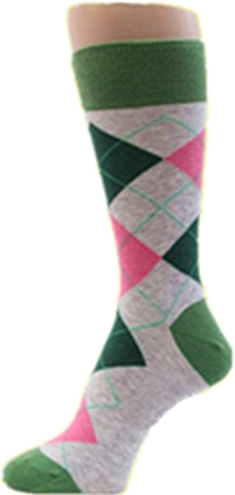 Men's Groomsmen Wedding Dress Argyle Socks Men Size 10-12