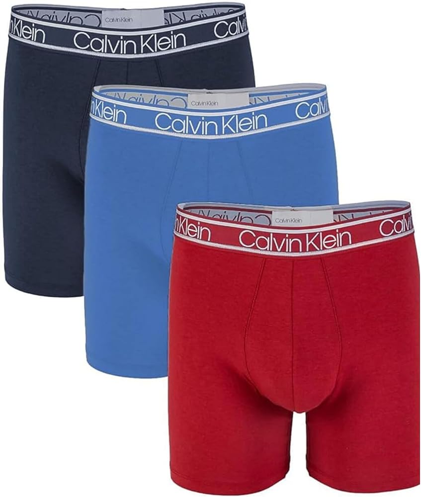 Calvin Klein Men`s The Ultimate Comfort Viscose Boxer Briefs 3 Pack (Red(NP2262-469)/B_O, Medium)