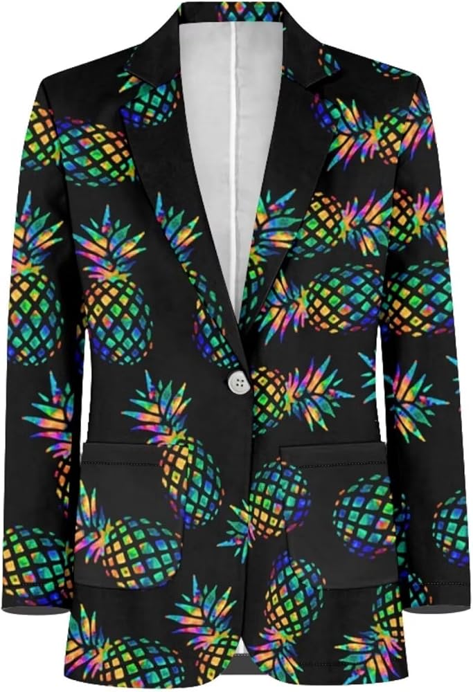 Men's Casual Blazer Long Sleeve Suit Jackets Sports Coats One Button Business Jacket with 2 Pocket Size XS-5XL