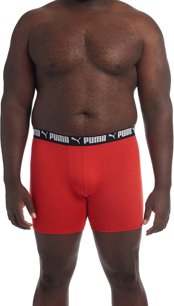 PUMA Men's Big & Tall 3 Pack Athletic Fit Boxer Briefs