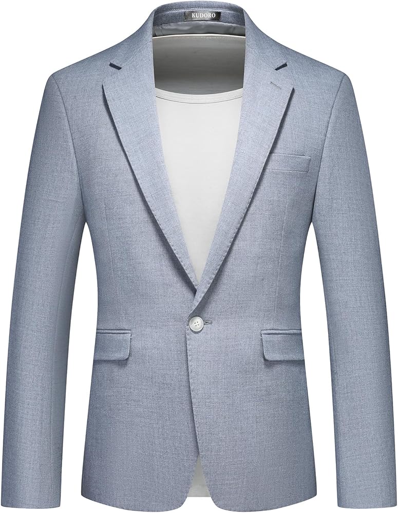 Mens Casual Suit Jacket Linen Sport Coats Slim Fit Blazer for Men Wedding