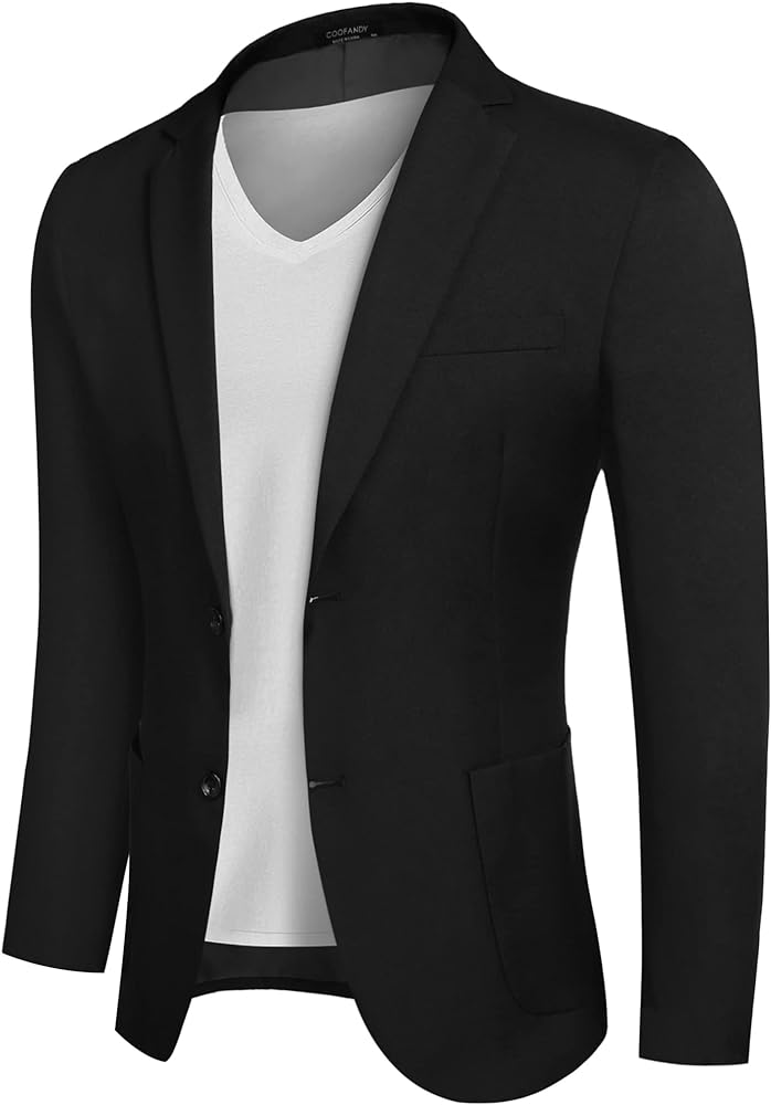 COOFANDY Mens Casual Blazer Sport Coat Slim Fit Two Button Suit Jackets Lightweight Business Sports Jacket